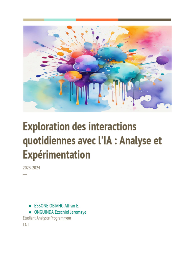 L'IA au Quotidien : Impact et Applications | PDF | Intelligence ...