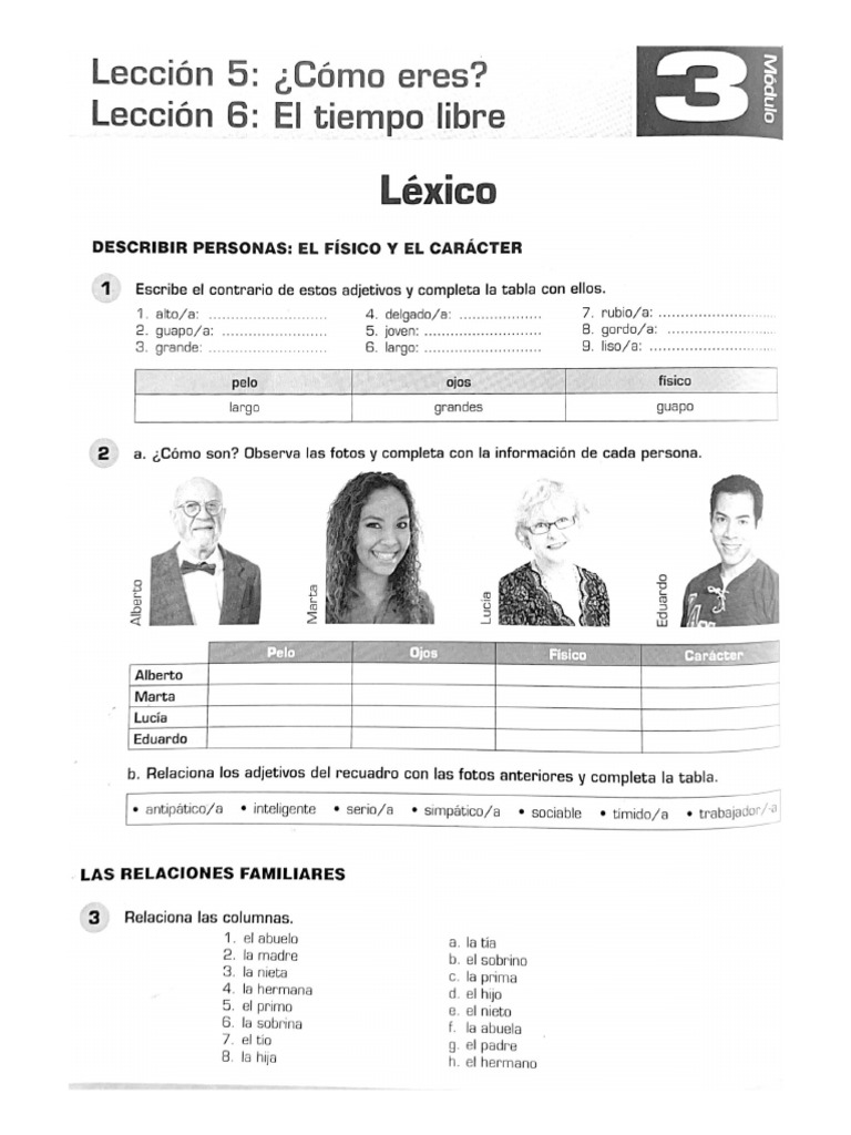 Lección 5 ¿Cómo Eres | PDF