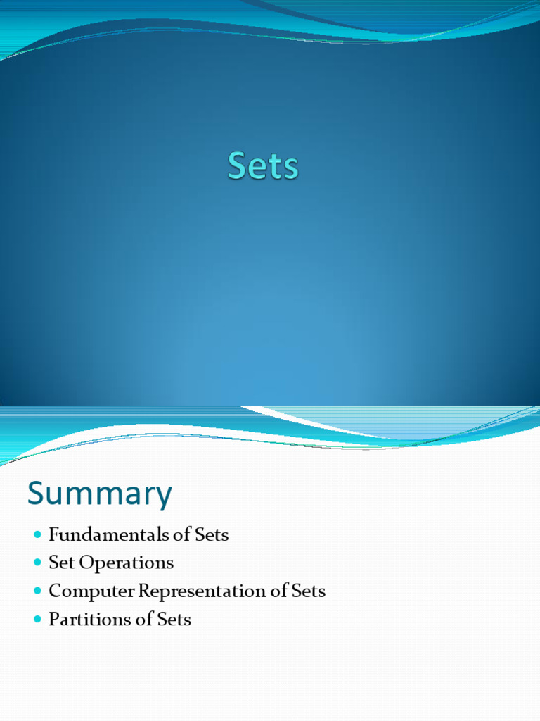 4 Sets | PDF | Set (Mathematics) | Mathematics