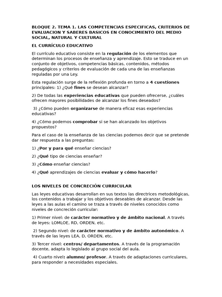 Competencias y Evaluación en LOMLOE | PDF | Plan de estudios | Evaluación