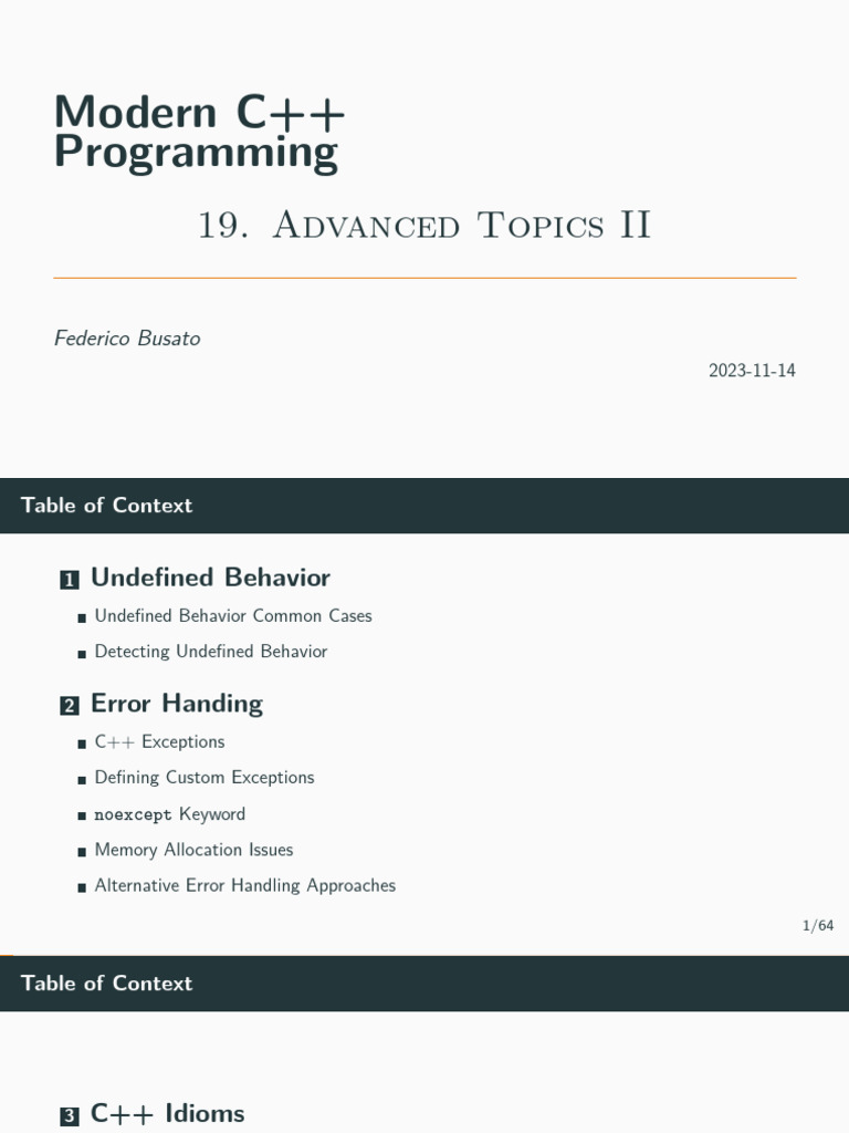 19.advanced Topics II | PDF | Pointer (Computer Programming) | C++