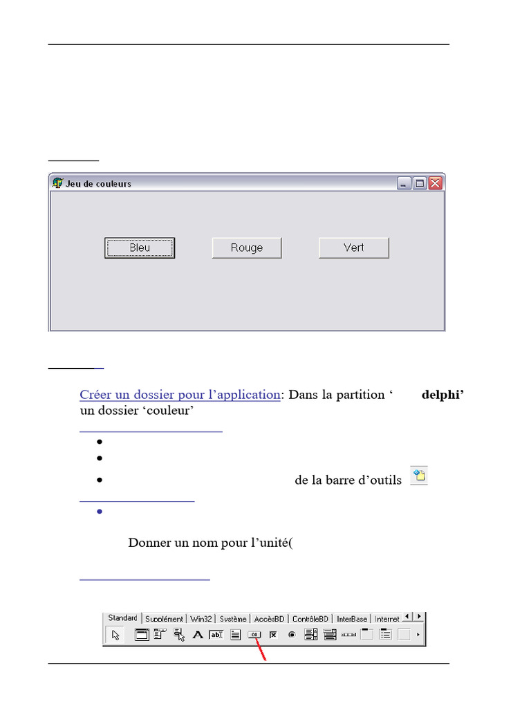 Création d'une application Delphi simple | PDF | Informatique