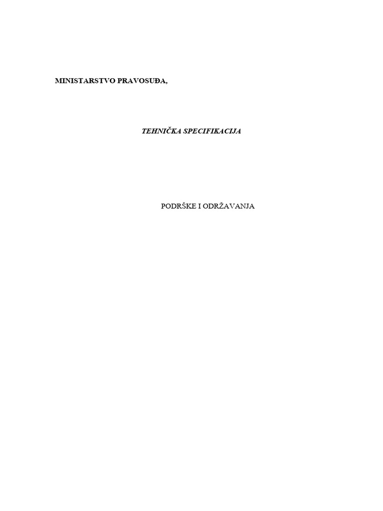 Tehnička Specifikacija | PDF