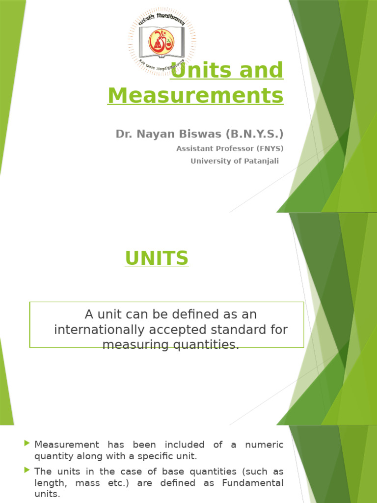Understanding Units and Measurements | PDF | International System Of ...