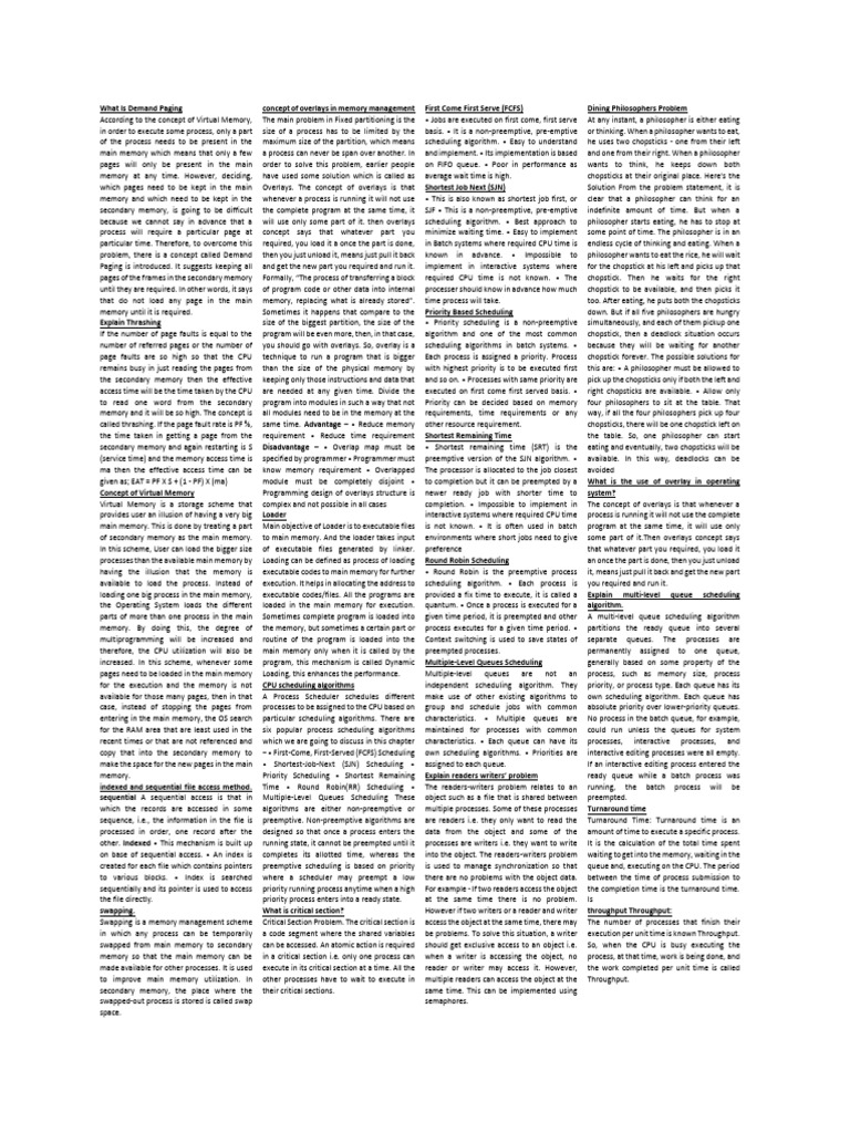 Os Bit | PDF | Process (Computing) | Scheduling (Computing)