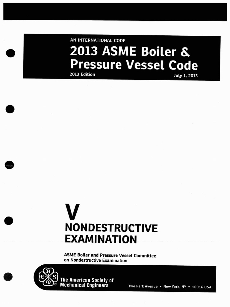 ASME 2013 Edition - Section V | PDF