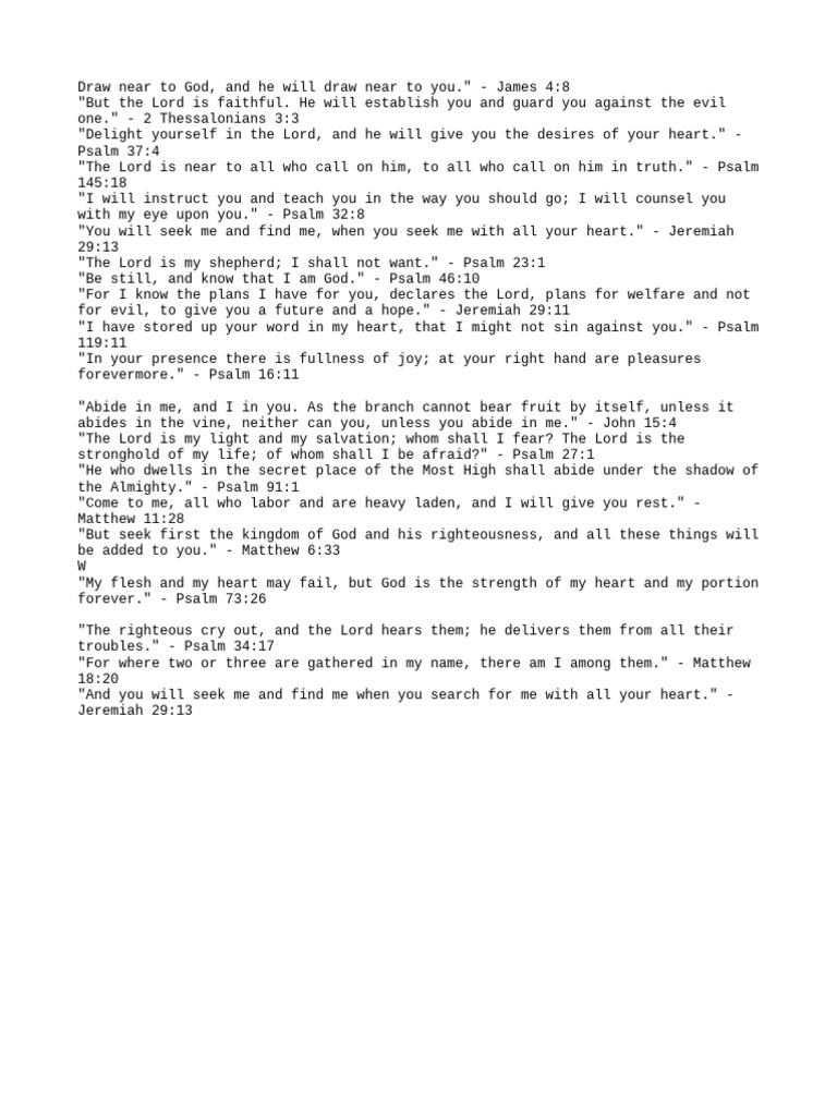 Inspirational Bible Verses for Faith | PDF