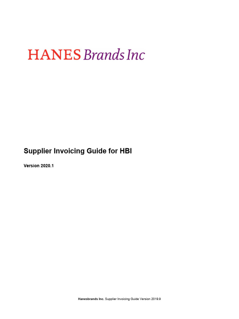 HBI Supplier Invoicing Guide 2020 | PDF | Dominican Republic | Invoice