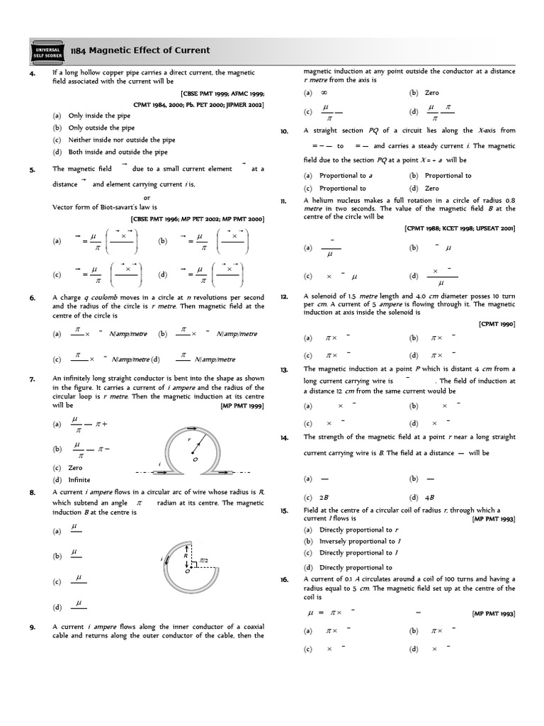 Magnetic Field Concepts and Calculations | PDF | Magnetic Field ...
