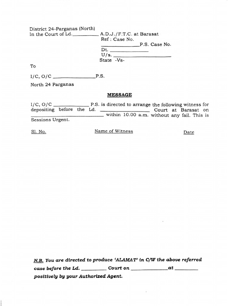 Court MSG Format | PDF