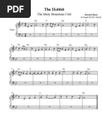 Misty Mountains Cold Lead Sheet