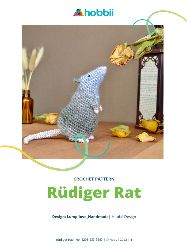 Free Amigurumi Rat Crochet Pattern | PDF | Yarn | Crochet