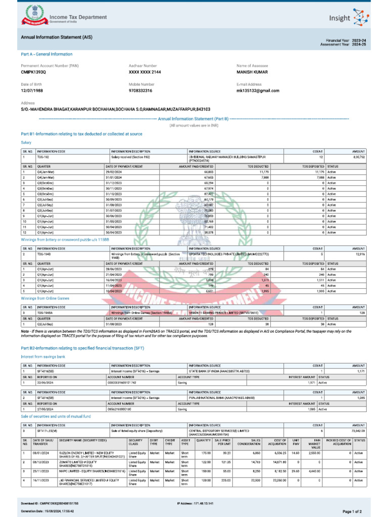 Ais Manish | PDF