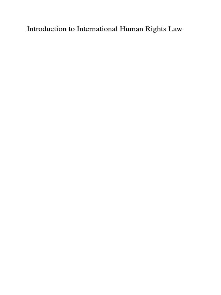Overview of International Human Rights Law | PDF | Human Rights ...