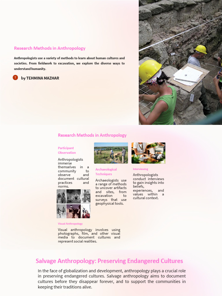 Anthropology Research Methods Explained | PDF | Anthropology | Archaeology