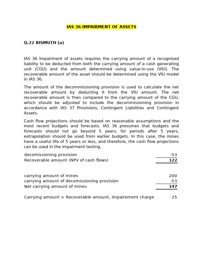 Ias 36 Impairment of Assets | PDF | Present Value | Economies