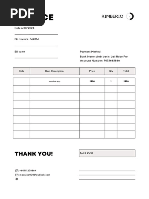 Professional Business Invoice