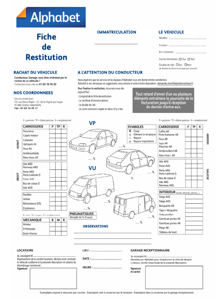 Restitution Vhicule Loa Impays