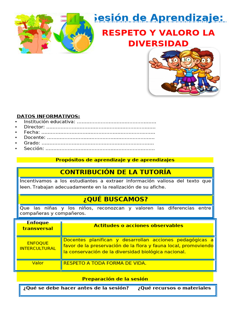 Respeto y Valoración de la Diversidad | PDF | Aprendizaje | Cognición