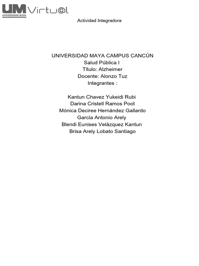 Velazquez - EF - 7C - ACTIVIDAD INTEGRADORA | PDF | Enfermedad de ...