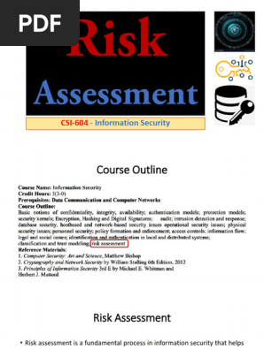 Information Security 20- Risk Assessment
