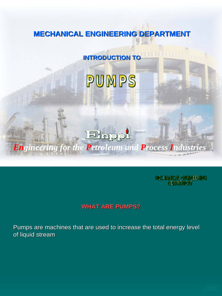 أنواع المضخات في الهندسة الميكانيكية | PDF | Pump | Continuum Mechanics