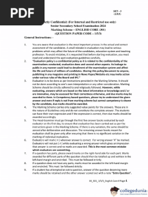 CBSE Class 12 English Answer Key 2024 Set 3 1 5 3