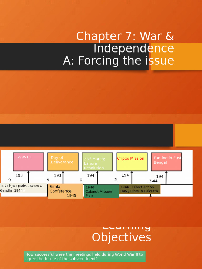 Key Events of War & Independence | PDF