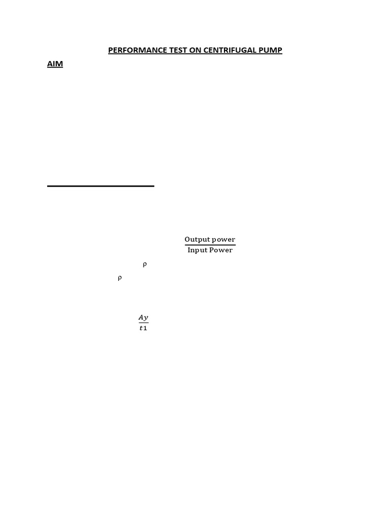 Centrifugal Pump Performance Testing | PDF | Pump | Continuum Mechanics