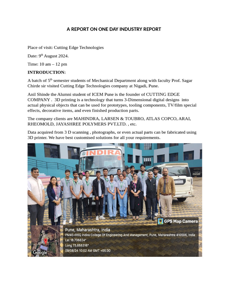 3D Printing Insights from Pune Visit | PDF | 3 D Printing | Industrial ...