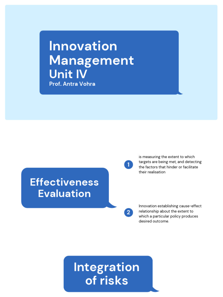 Innovation Management and Risk Evaluation | PDF | Risk | Intellectual ...