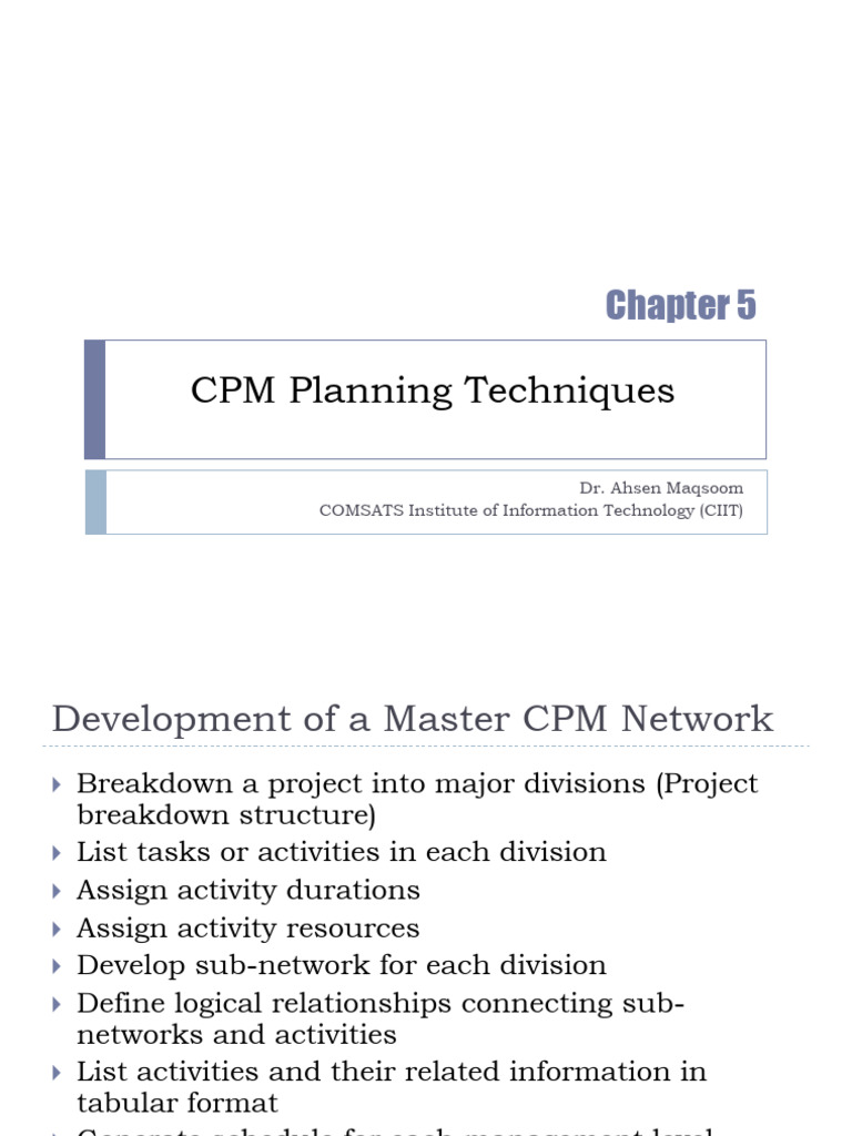 Master CPM Network Development Guide | PDF