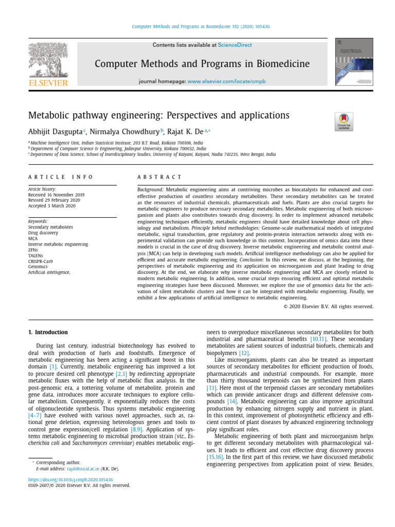 Metabolic Pathway Engineering Insights | PDF | Metabolism | Enzyme