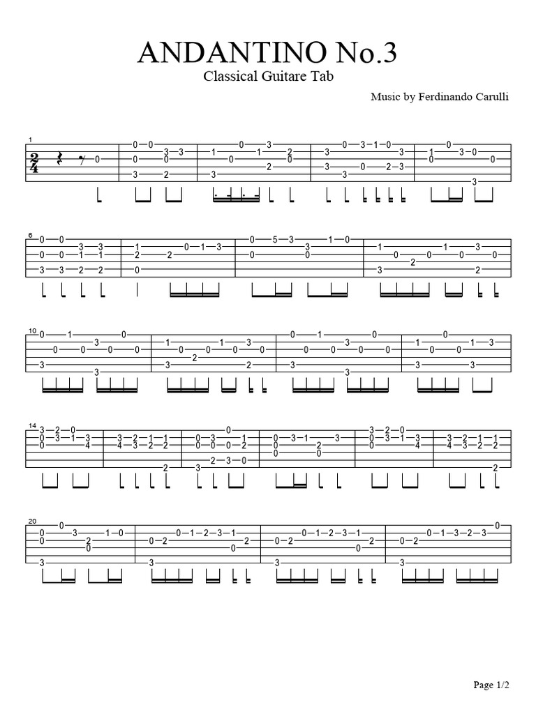Andantino No3 Carulli CG | PDF