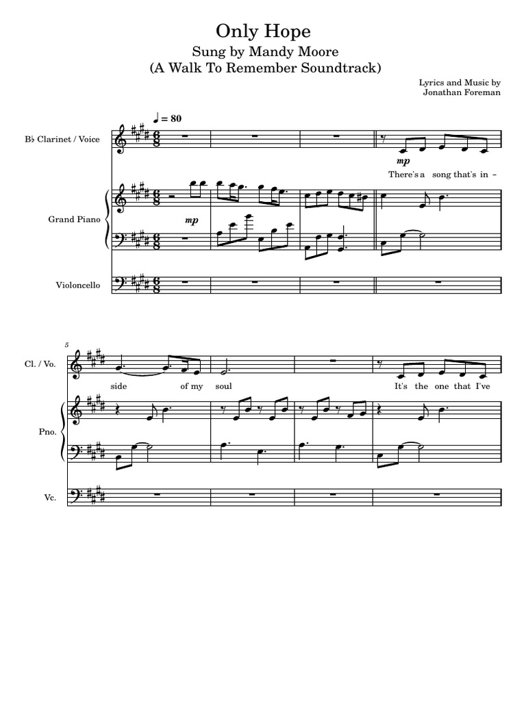 Only Hope A Walk To Remember | PDF