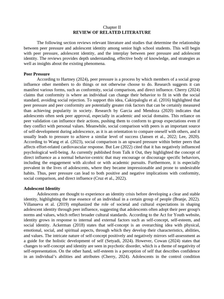 Page 1 Chapter 2 | PDF | Adolescence | Self Concept