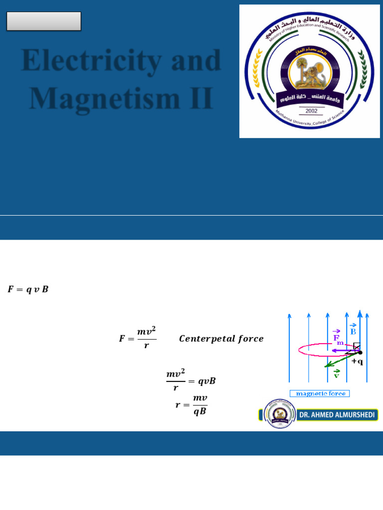 Electricity and Magnetism II Lec 2 | PDF | Magnetic Field | Torque