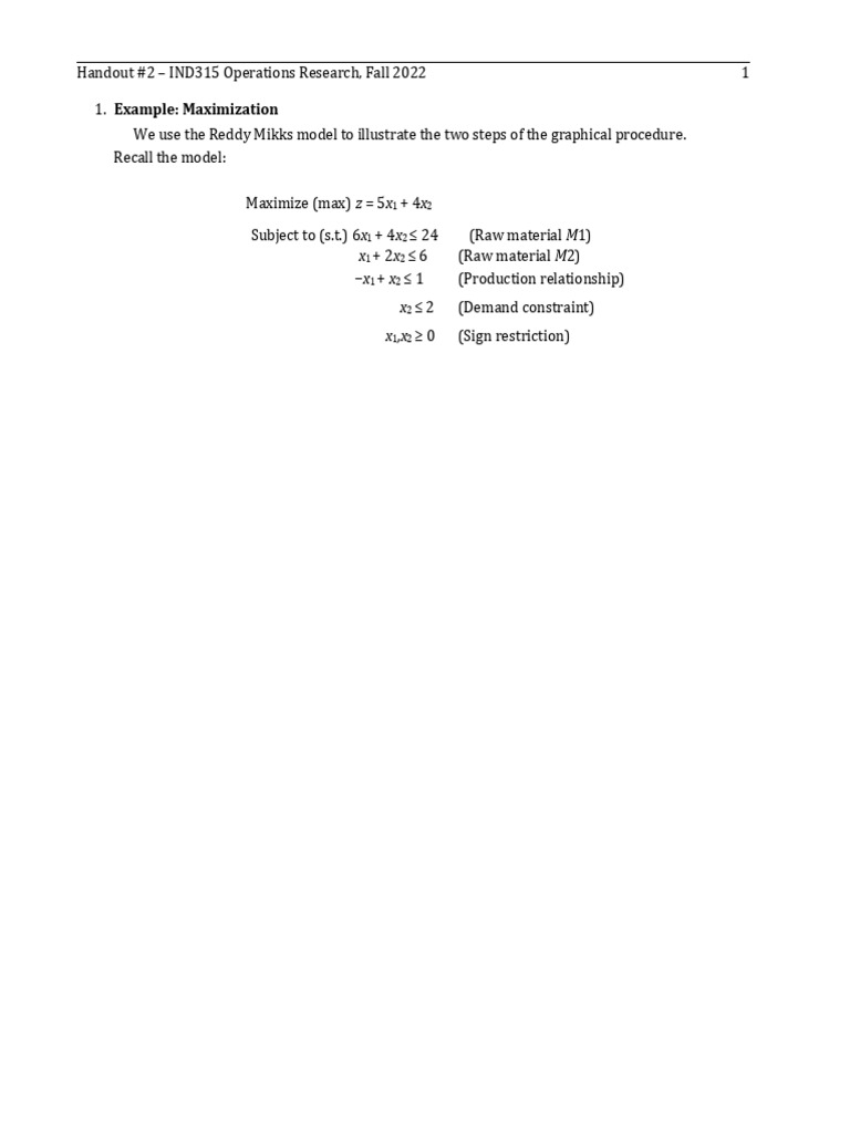 Operations Research Examples and Solutions | PDF | Mathematics Of ...