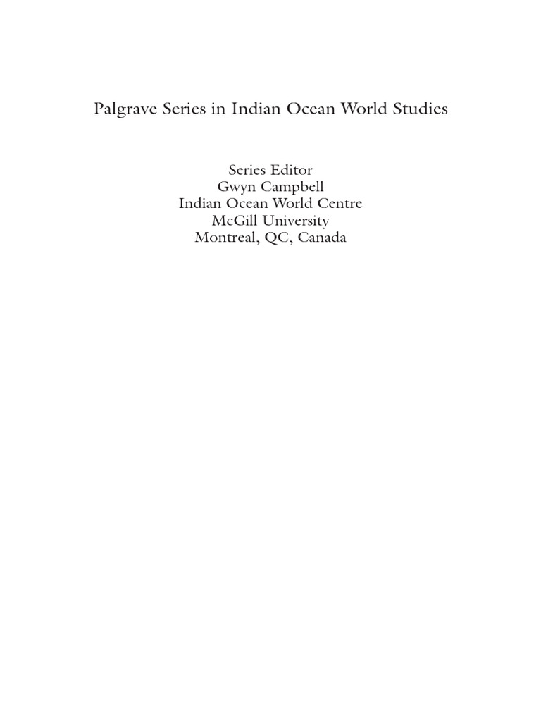 Palgrave series in indian ocean world studies pdf currency