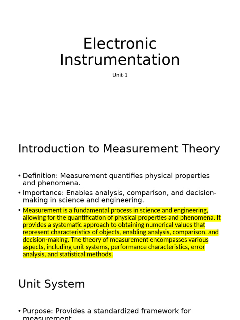 Electronic Instrumentation | PDF | Measurement | Mean