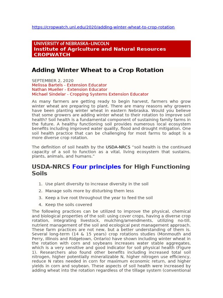 TB46-Crop Rotation-1 | PDF | Crop Rotation | Wheat