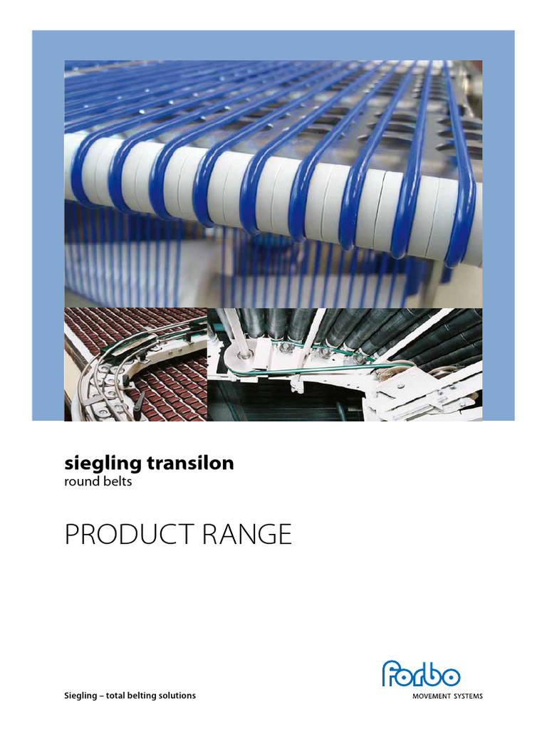 Siegling Transilon Round Belts Overview | PDF | Mechanical Engineering ...
