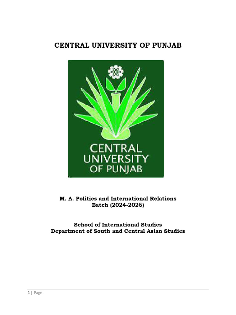 MA PIR Syllabi 2024 26 | PDF | Thesis | Evaluation