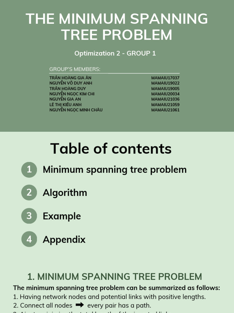 Minimum Spanning Tree Problem Explained | PDF | Graph Theory ...