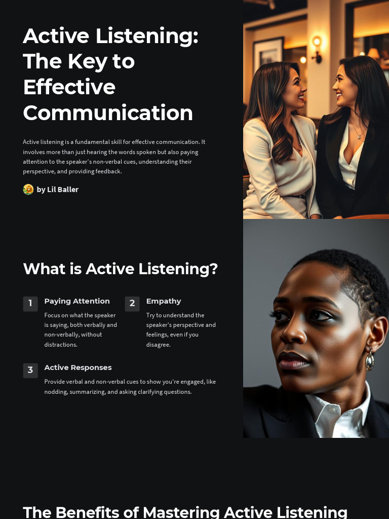 Active Listening The Key To Effective Communication Pdf