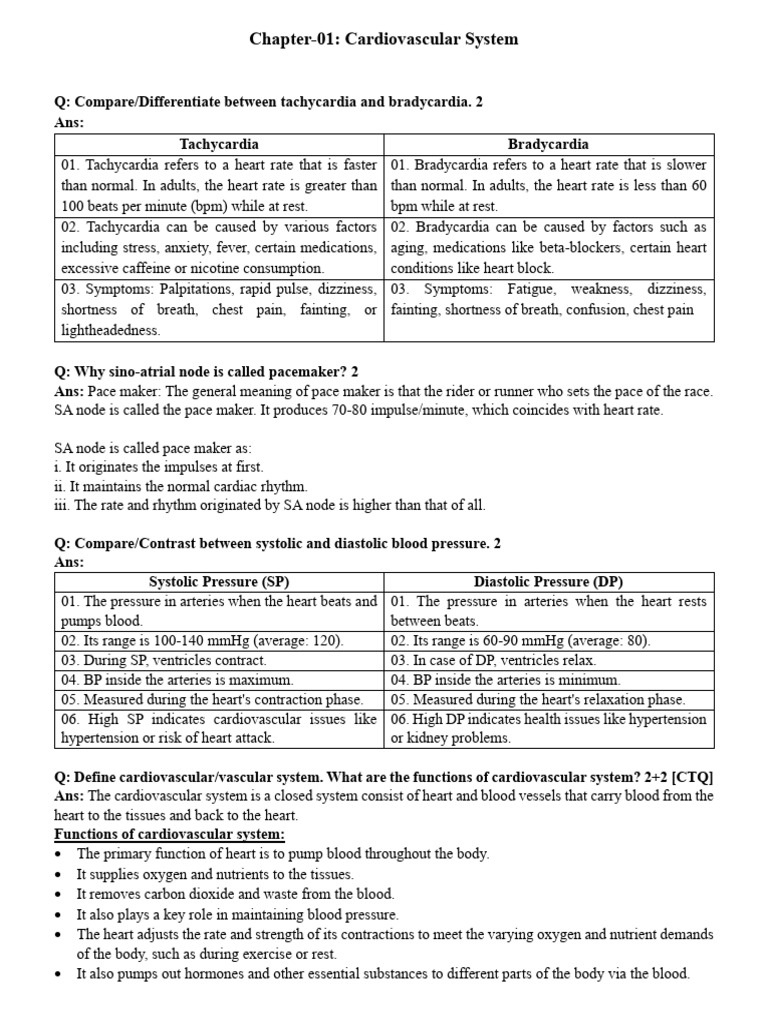 Physiology Solve Pdf Heart Atrium Heart