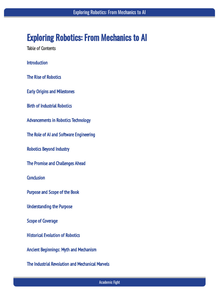 Robotics: Mechanics to AI Insights | PDF | Robot | Robotics