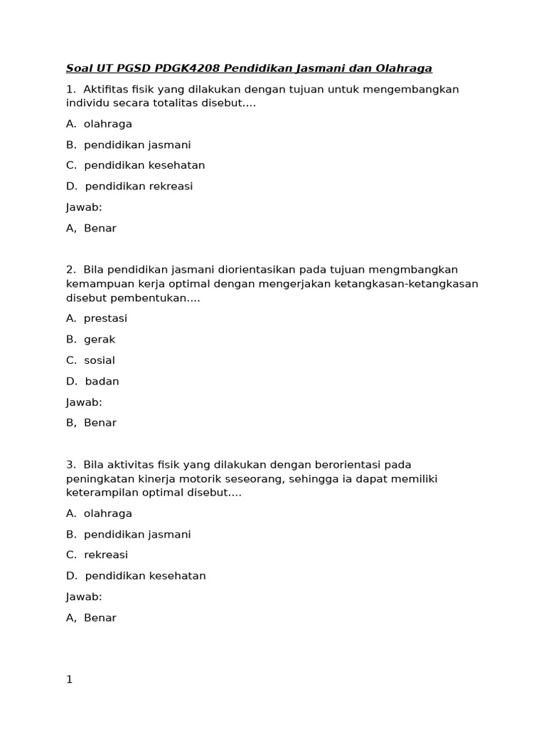 Latihan Ujian UT S1 | PDF