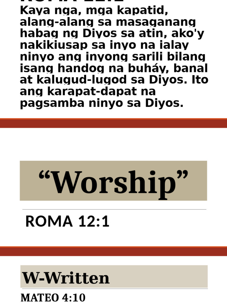Worship Pdf