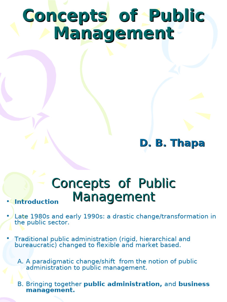 Evolution of Public Management Concepts | PDF | Market (Economics ...